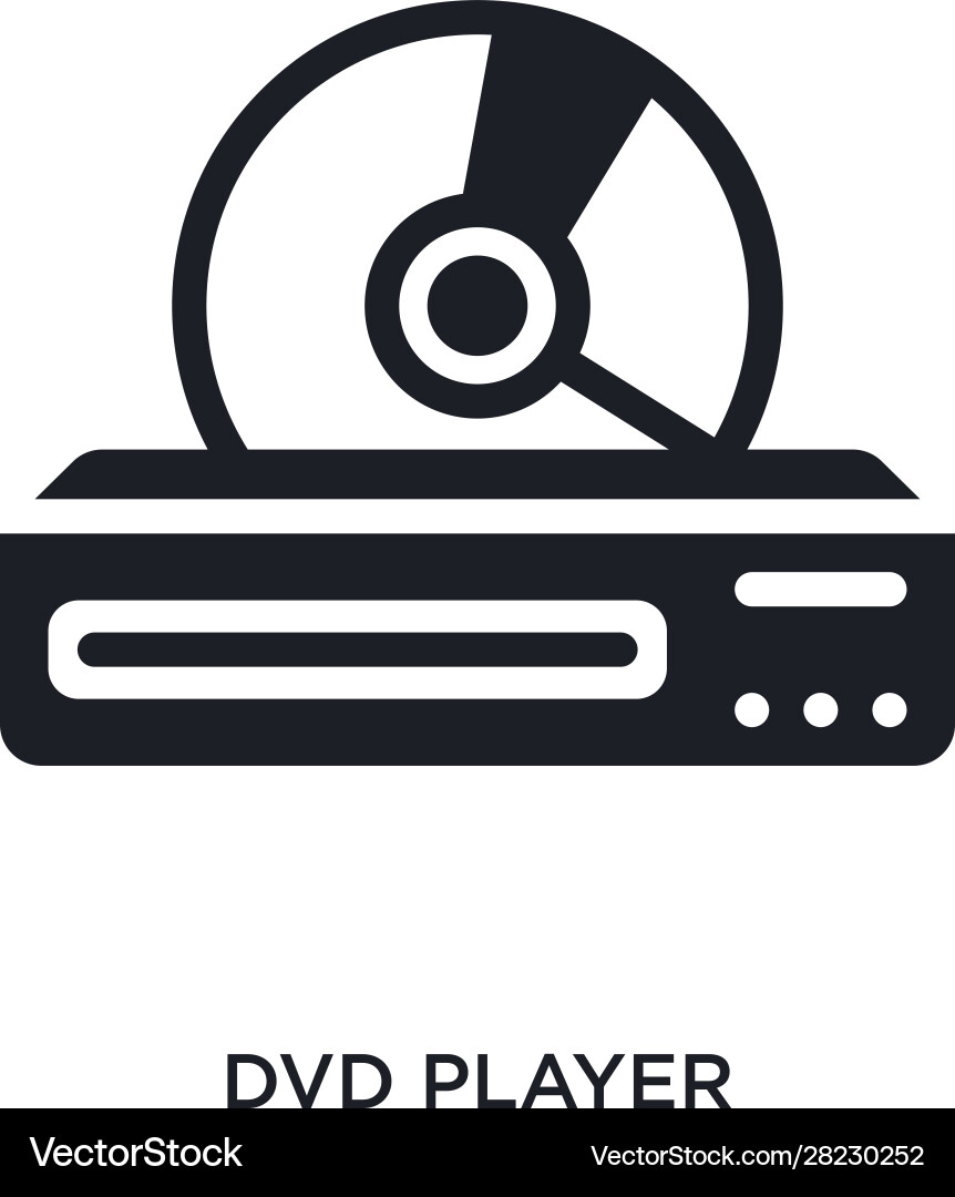 Dvd player isolated icon simple element from vector image