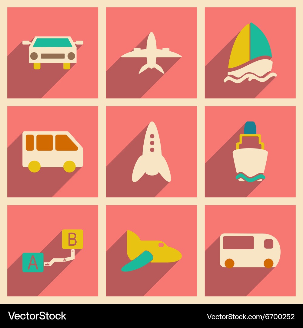 Flat with shadow concept and mobile application Vector Image