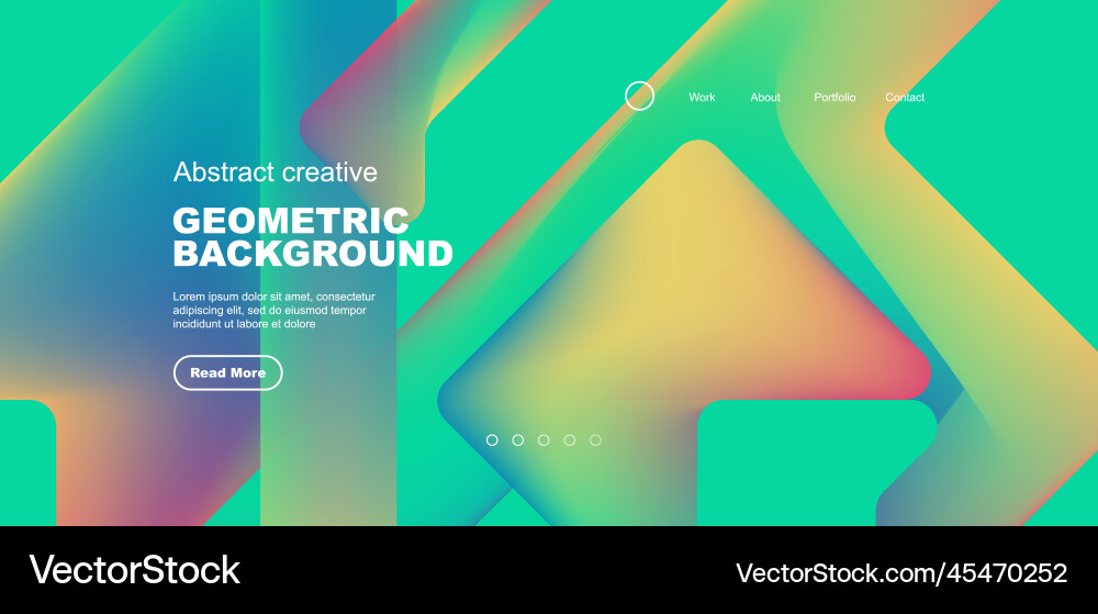 Fluid gradient triangles landing page background Fluid gradient triangles landing page background vector image