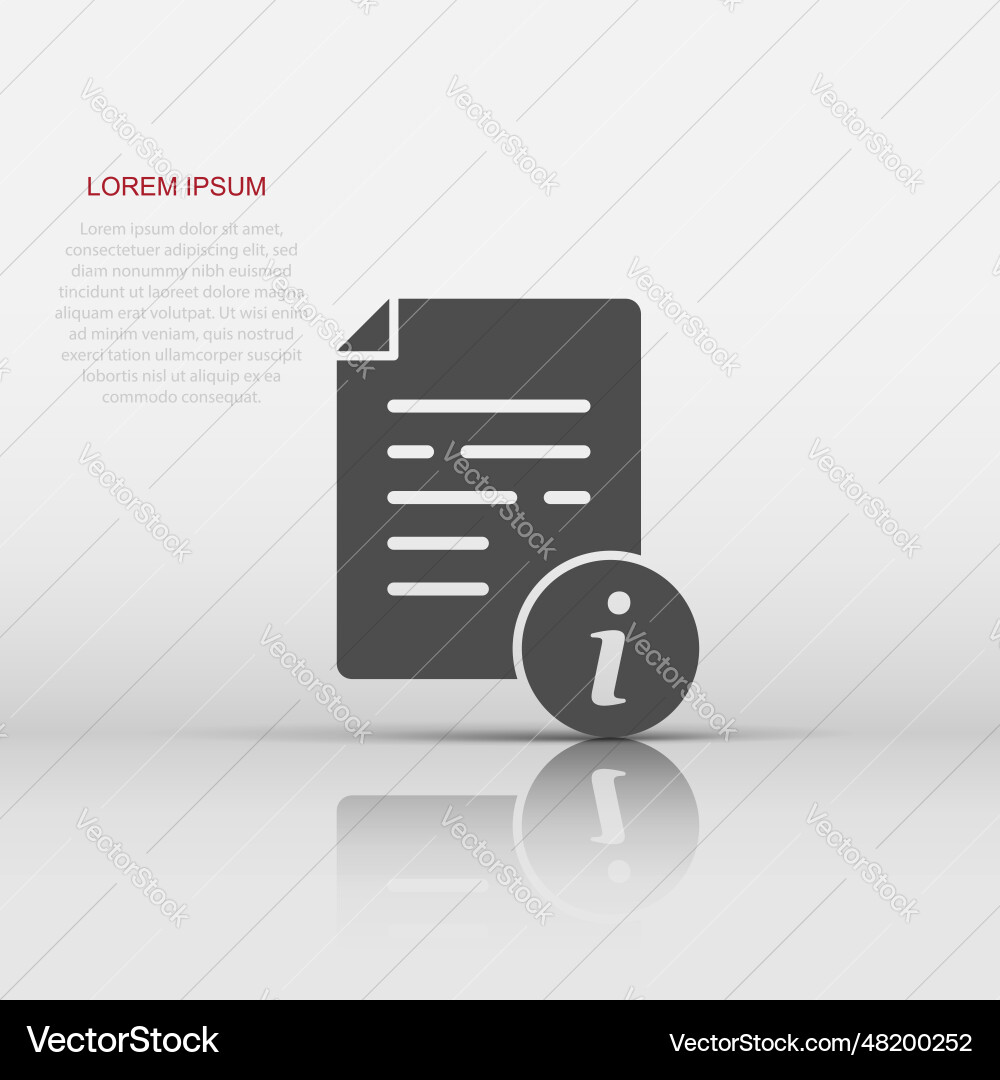 Instruction document icon in flat style manual Instruction document icon in flat style manual vector image