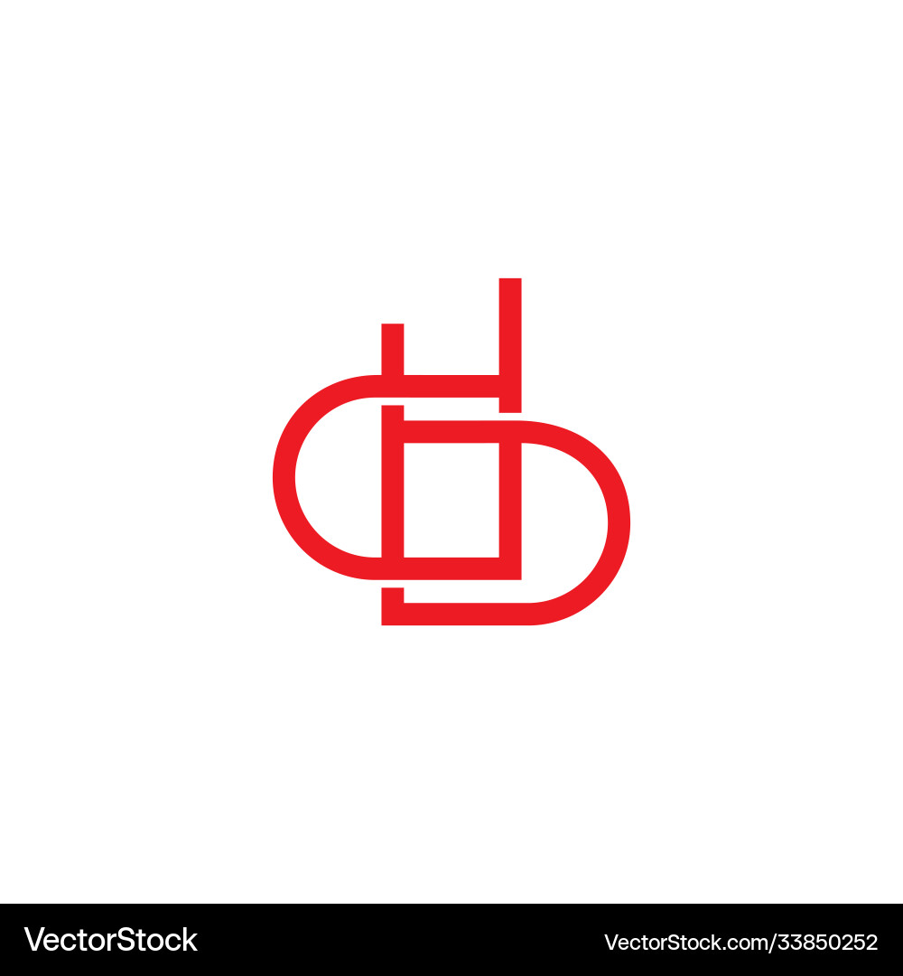 Letter db geometric overlap lines art linked logo Letter db geometric overlap lines art linked logo vector image