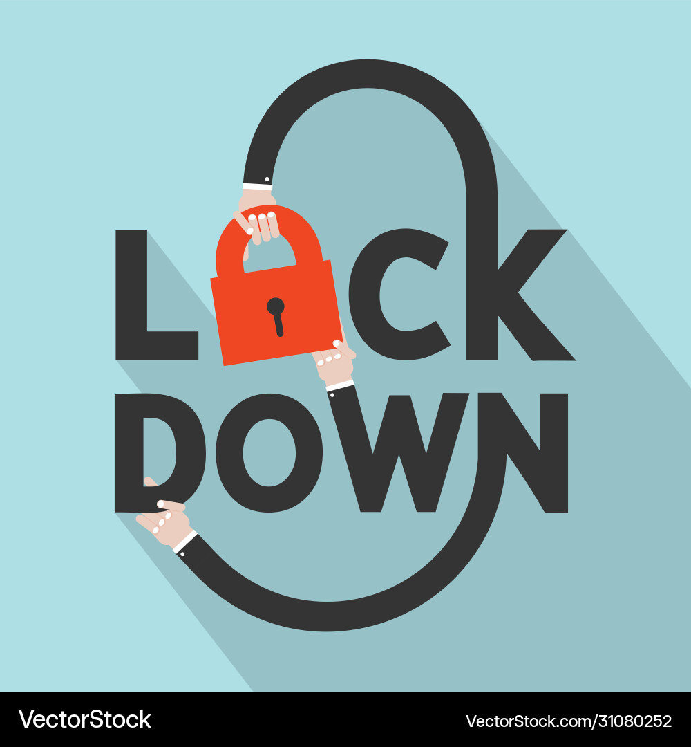 Lockdown font icon Lockdown font icon vector image