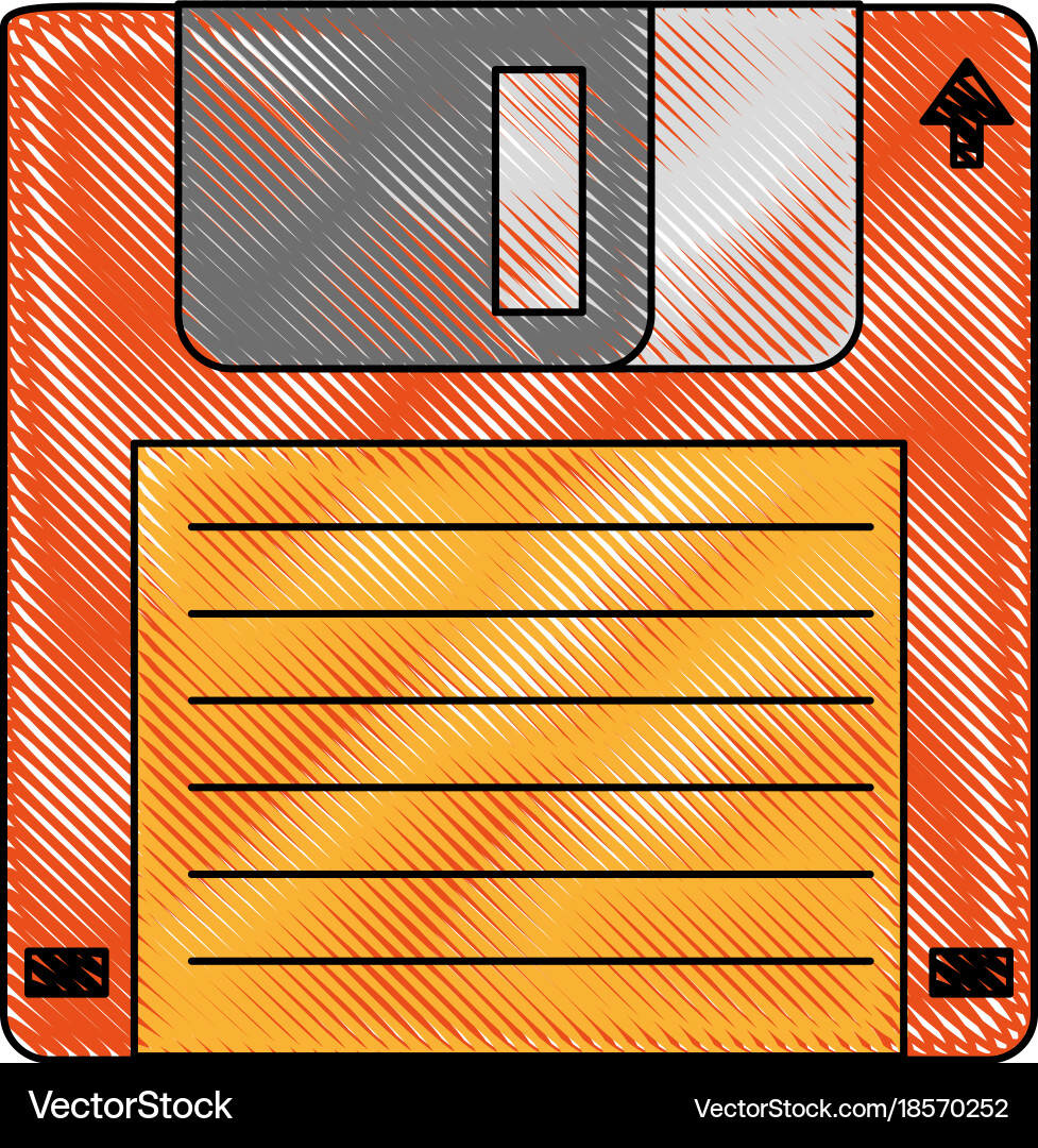 Old diskette database storage Vector Image