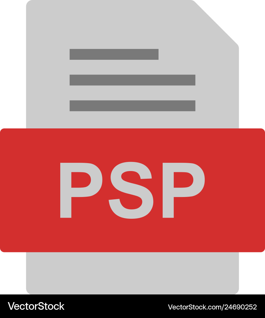 Psp file document icon vector image