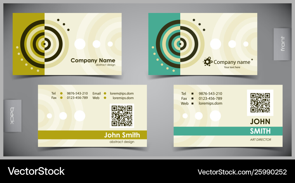Set creative business cards Set creative business cards vector image