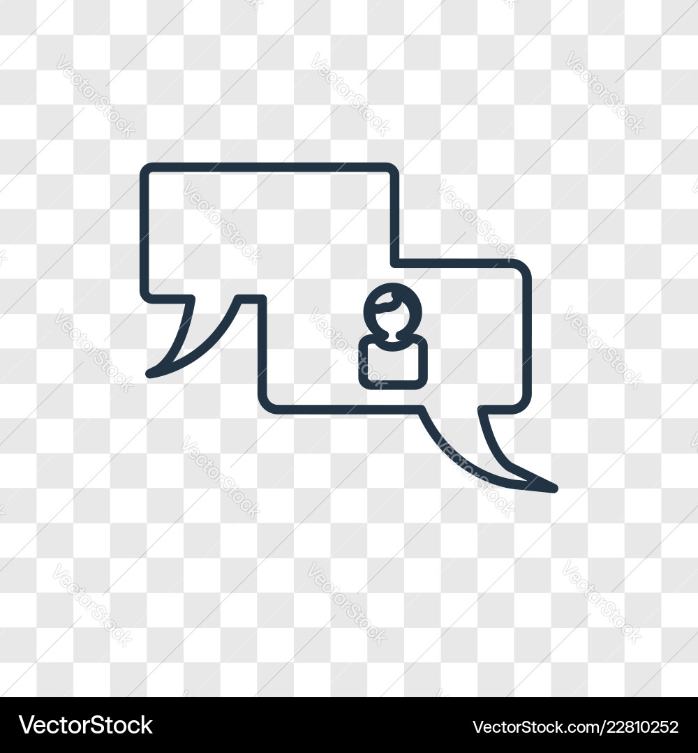 Support concept linear icon isolated Support concept linear icon isolated vector image