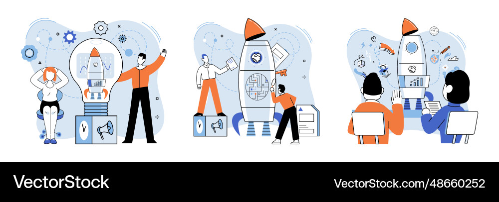 Team solving complex problems teamwork Team solving complex problems teamwork vector image