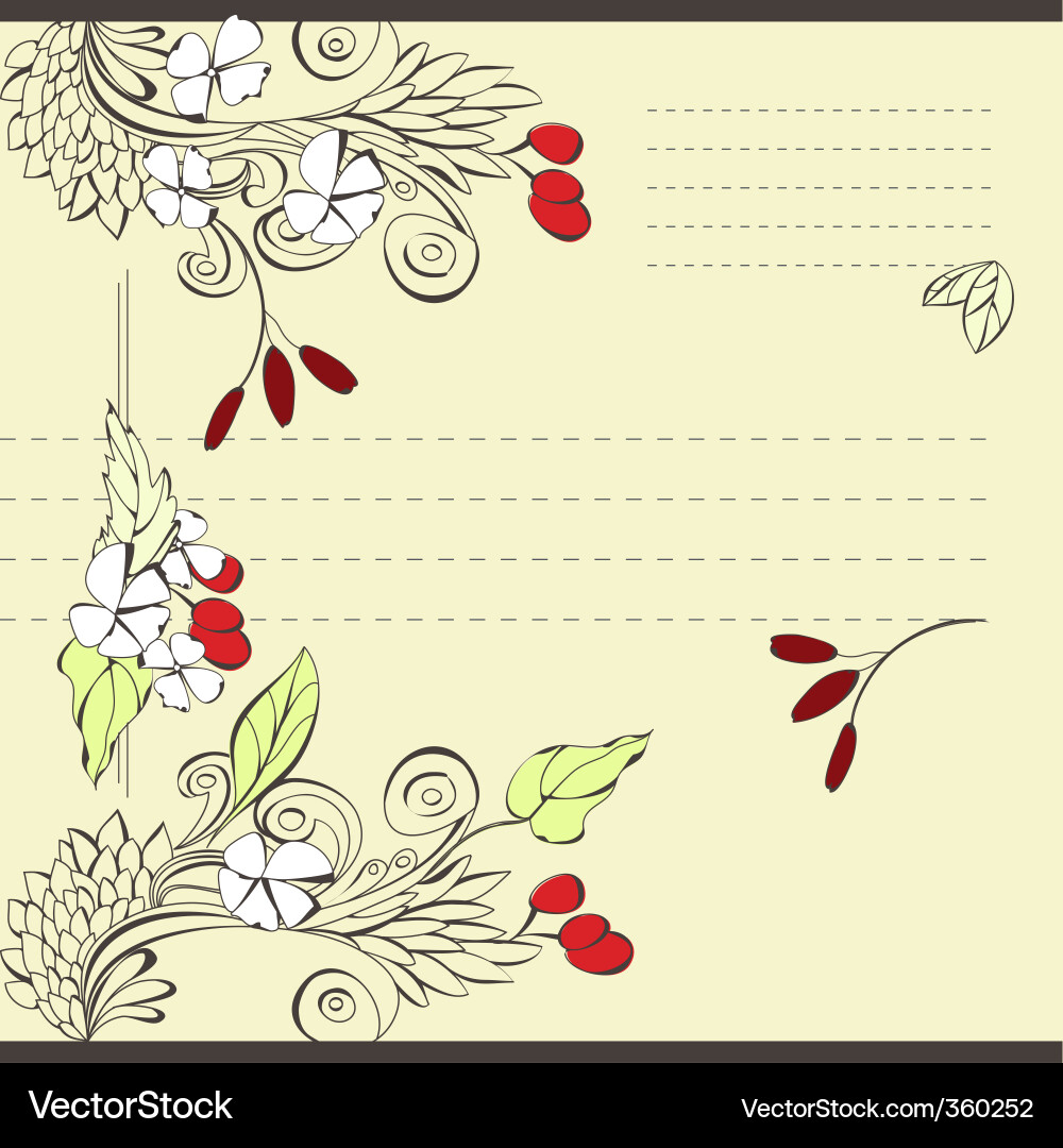 Template for note paper Vector Image