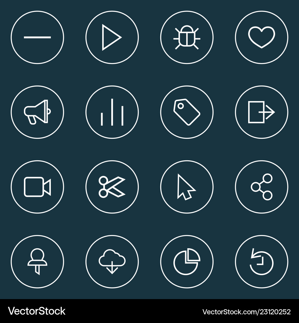 User icons line style set with scissors minus User icons line style set with scissors minus vector image
