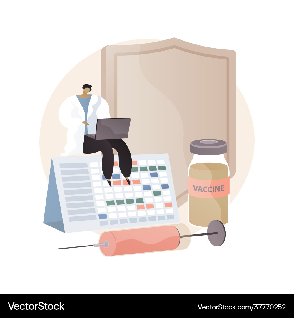 Vaccination program abstract concept Vector Image