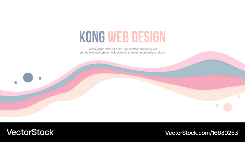 Abstract background header website wave colorful Vector Image
