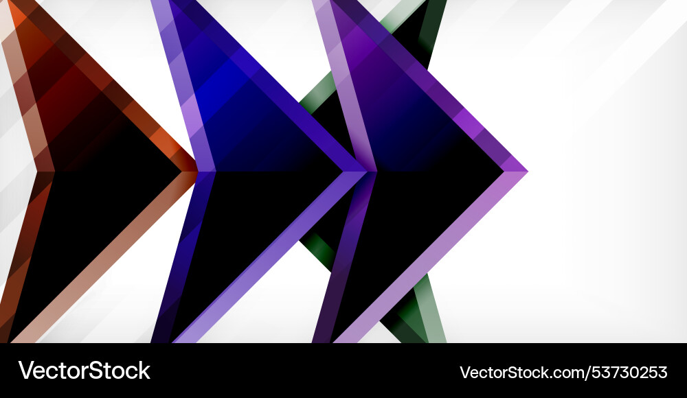 Arrows with 3d effect abstract background vector image