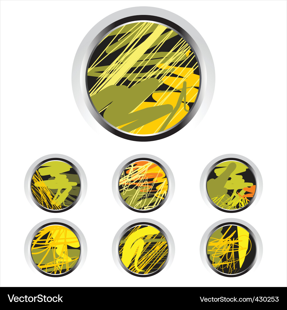 Artistic buttons Vector Image