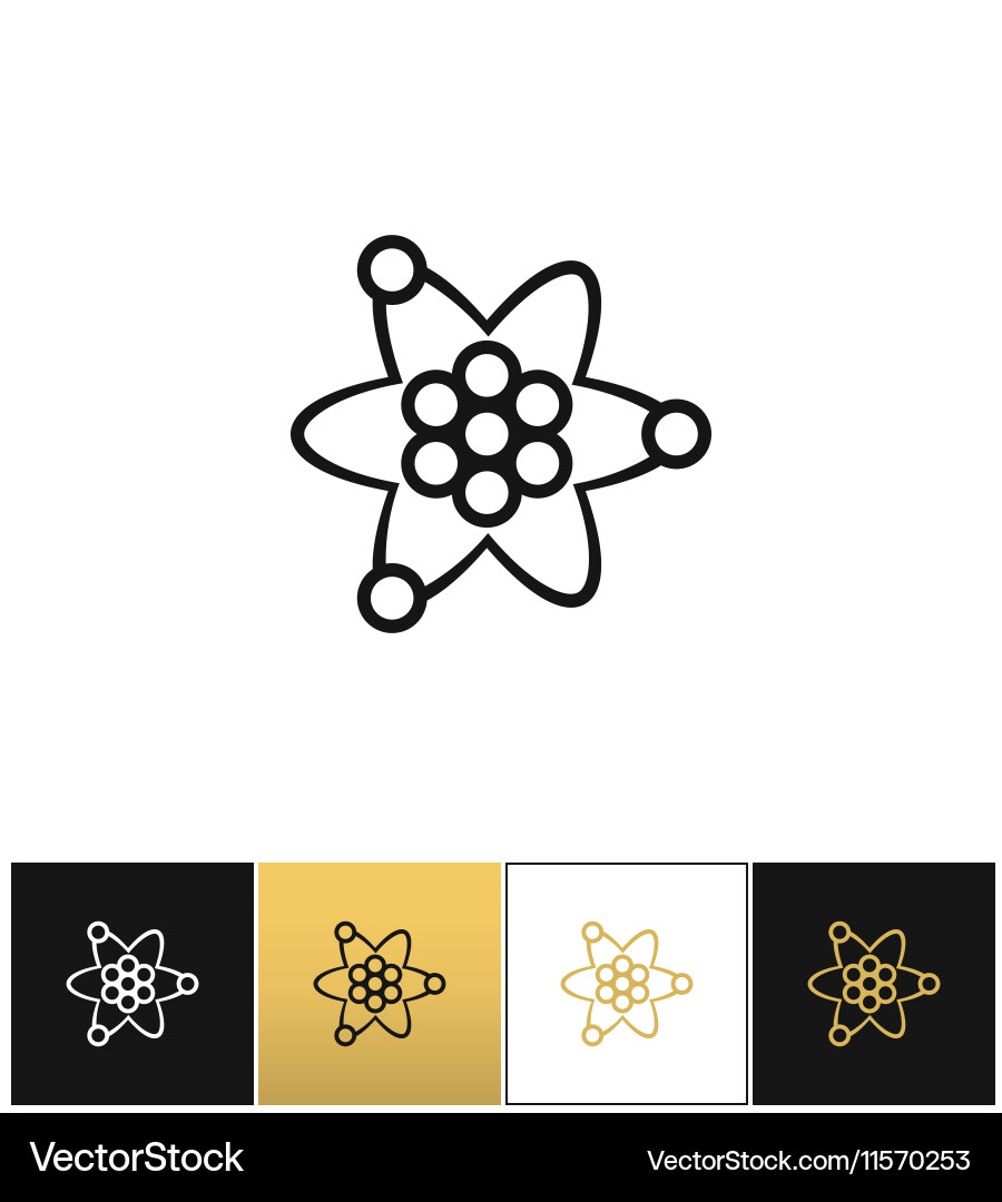 Atom or nuclear core structure icon vector image