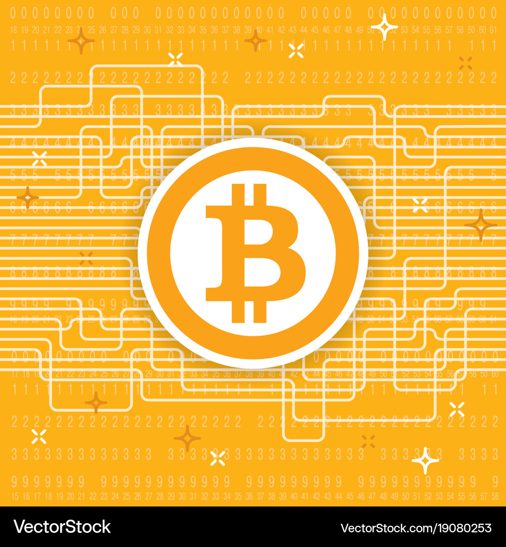 Bitcoin blockchain background cryptocurrency Bitcoin blockchain background cryptocurrency vector image