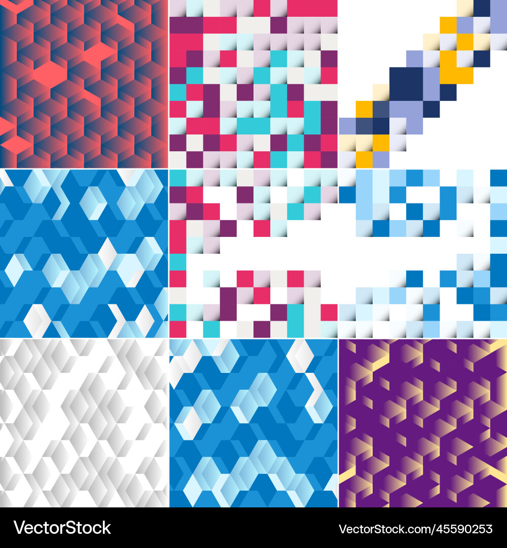 Blue mosaic pattern with a color gradient Blue mosaic pattern with a color gradient Vector Image