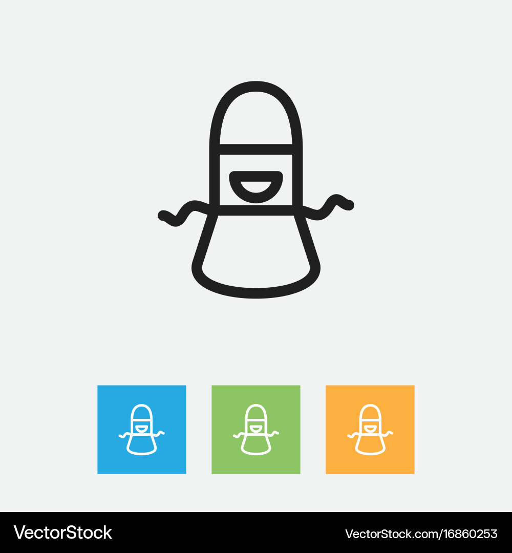 Cleanup symbol on apron Vector Image