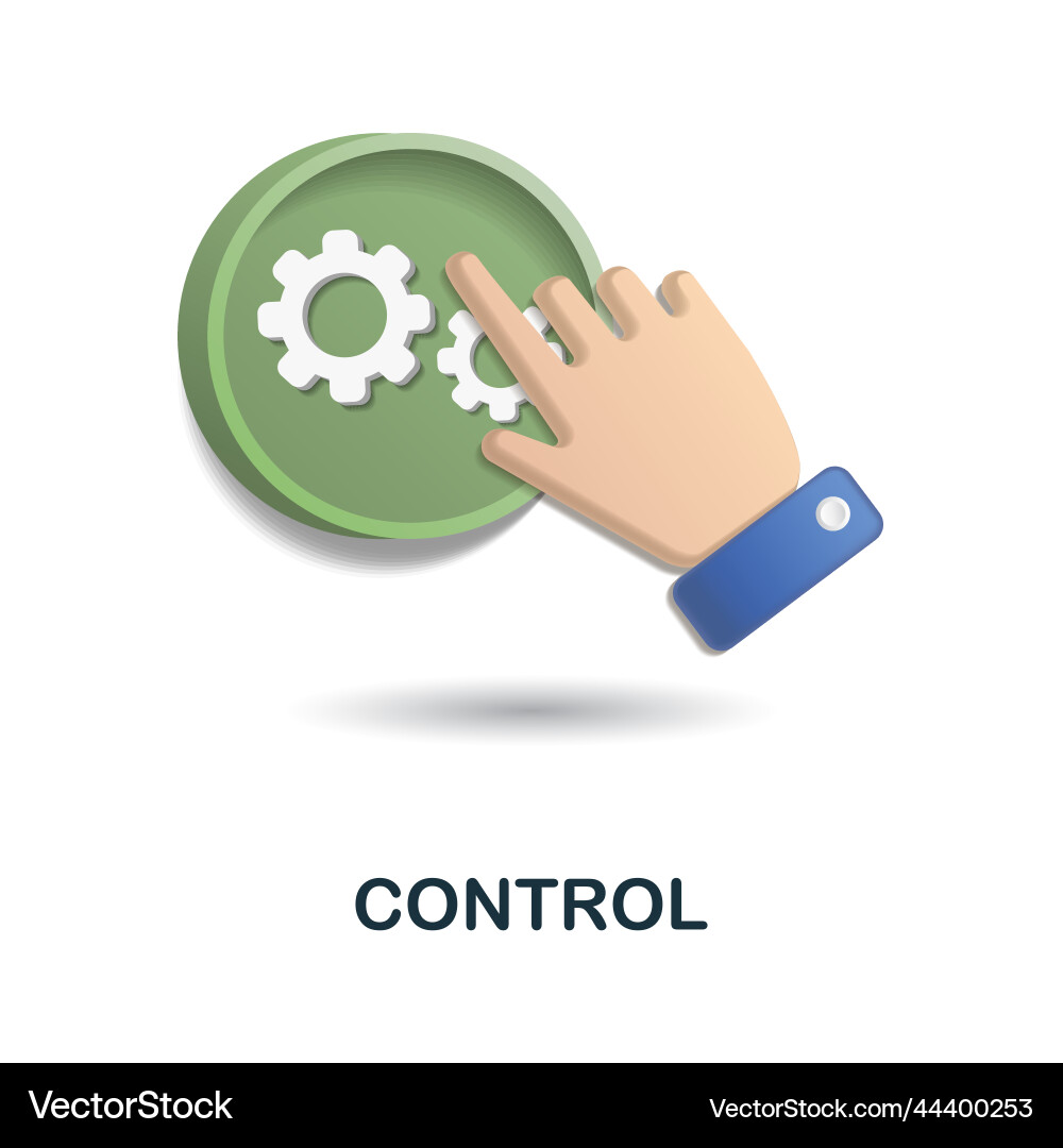 Control icon 3d from digitalization collection Control icon 3d from digitalization collection vector image