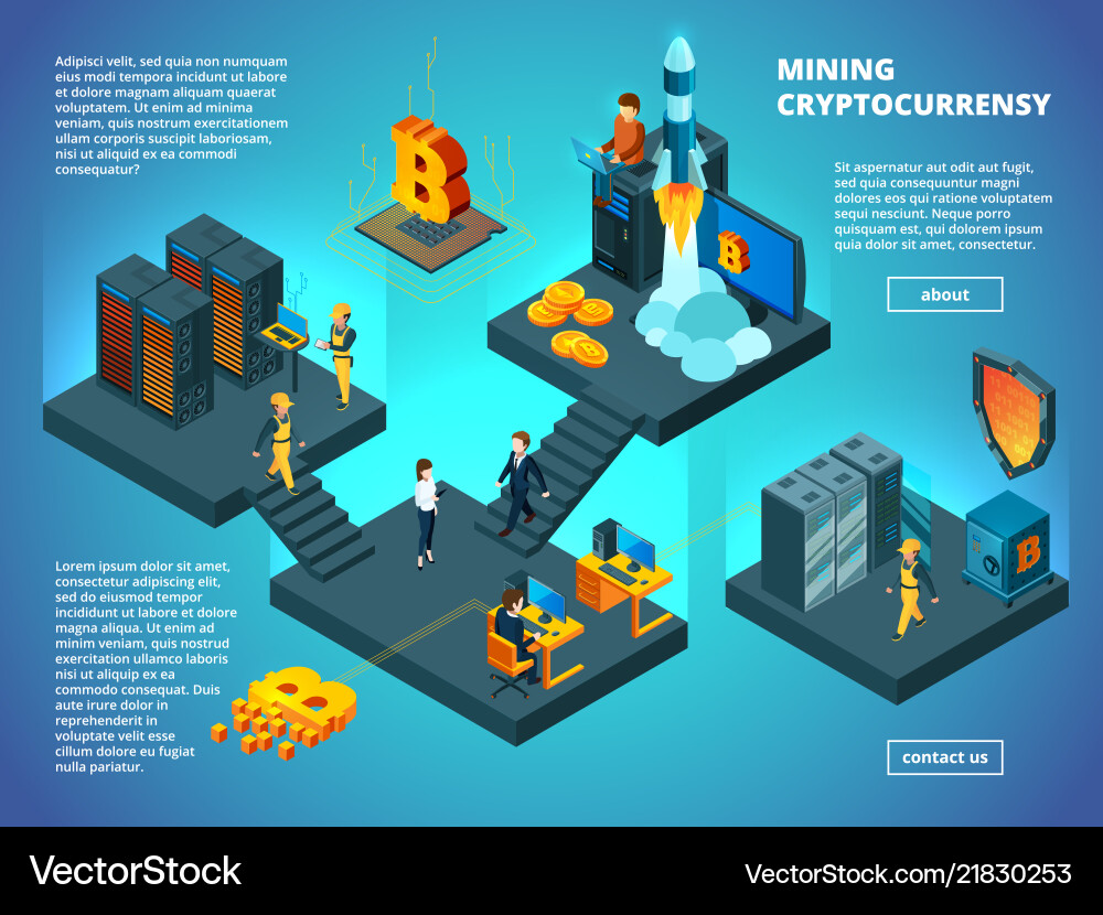 Crypto currency concept ico blockchain startup Crypto currency concept ico blockchain startup vector image