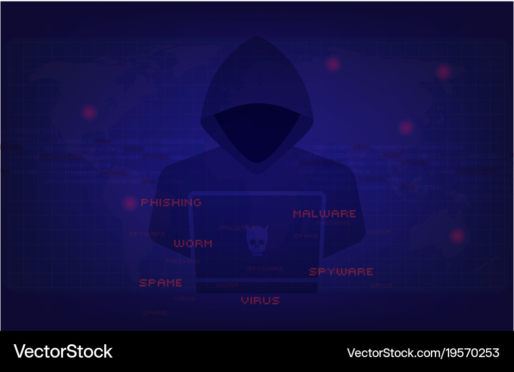 Cybersecurity Hacker Interface vektorbild