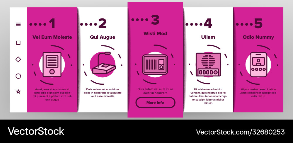 Intercom communication onboarding icons set Intercom communication onboarding icons set vector image