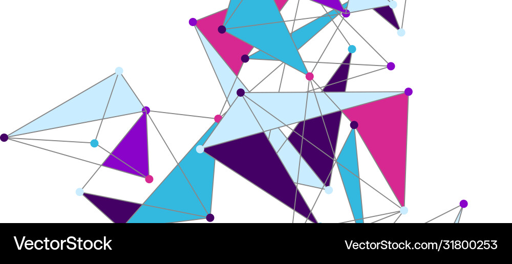 Line points connections triangular technology Line points connections triangular technology vector image