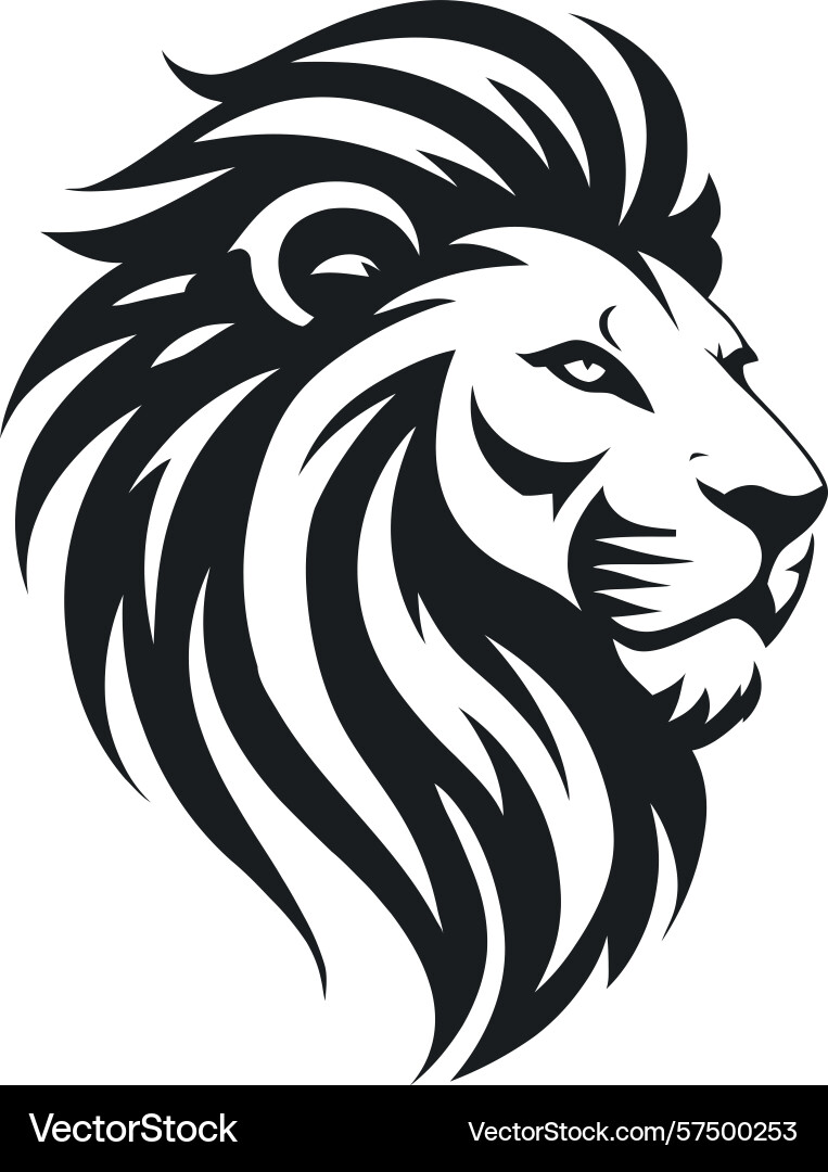 Lion head emblem logo and iconlion Vector Image