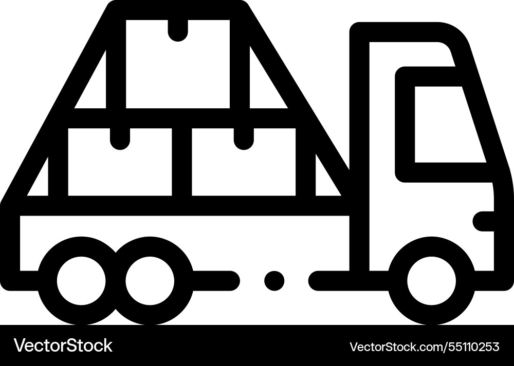 Moving icon thin linear style design isolated Moving icon thin linear style design isolated vector image