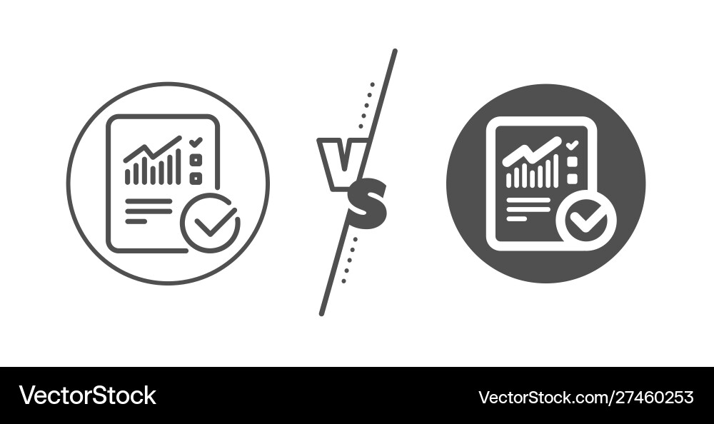 Report document line icon checklist Report document line icon checklist vector image