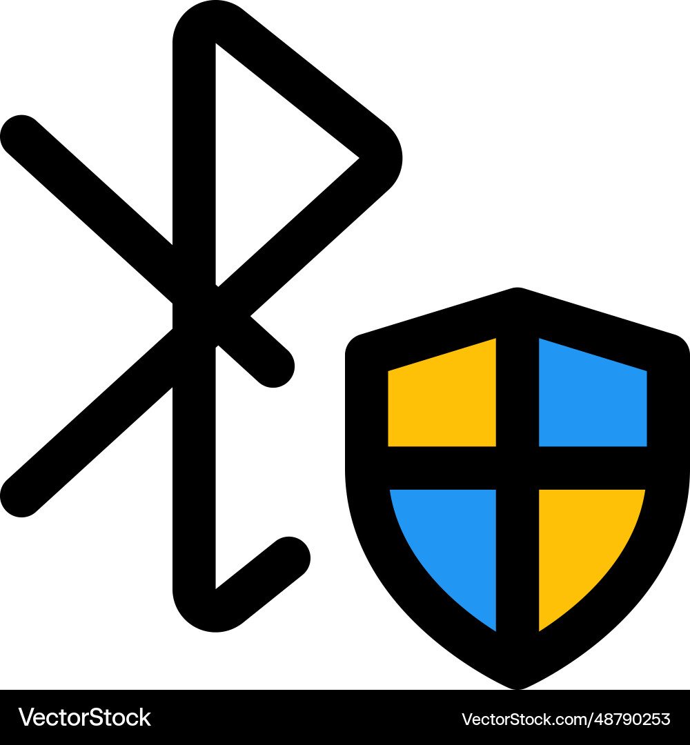 Services are encrypted via bluetooth security vector image