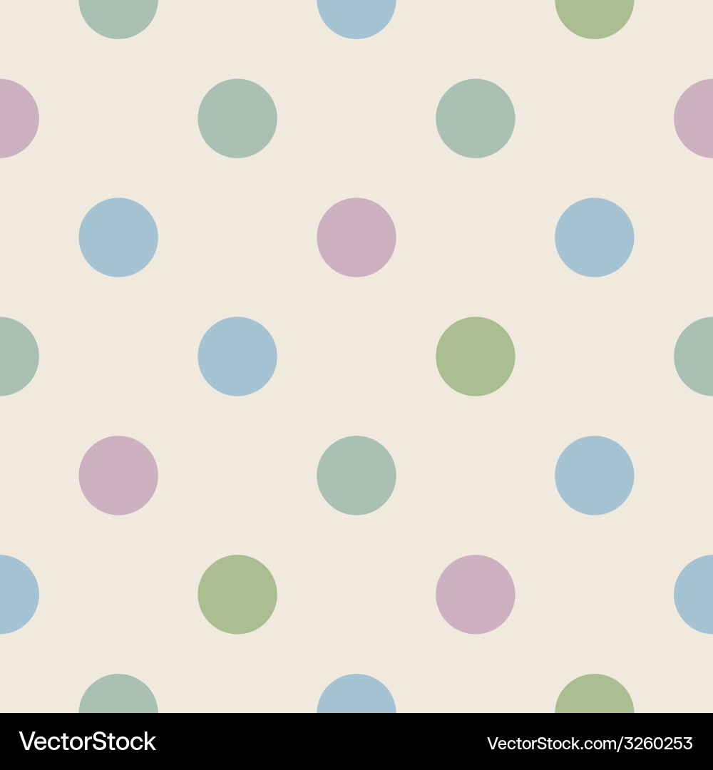 Tile pattern with polka dots vector image