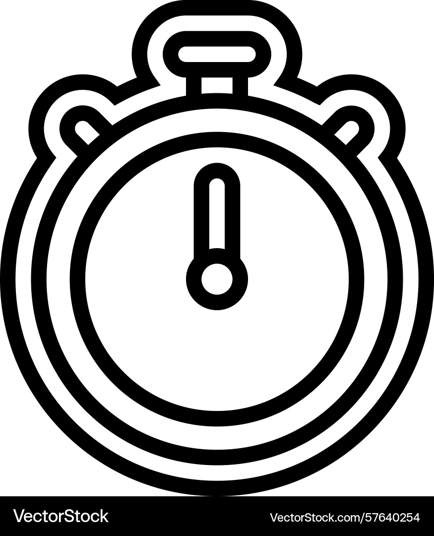 Built timer line icon Built timer line icon vector image