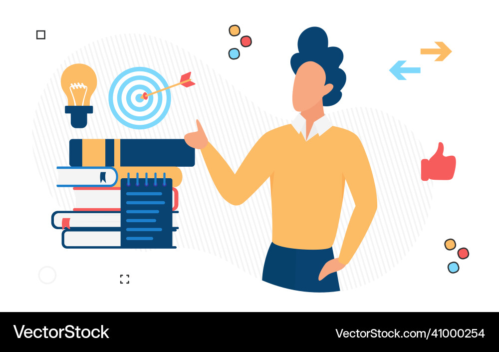 Education Stack Learning Concepts vector image
