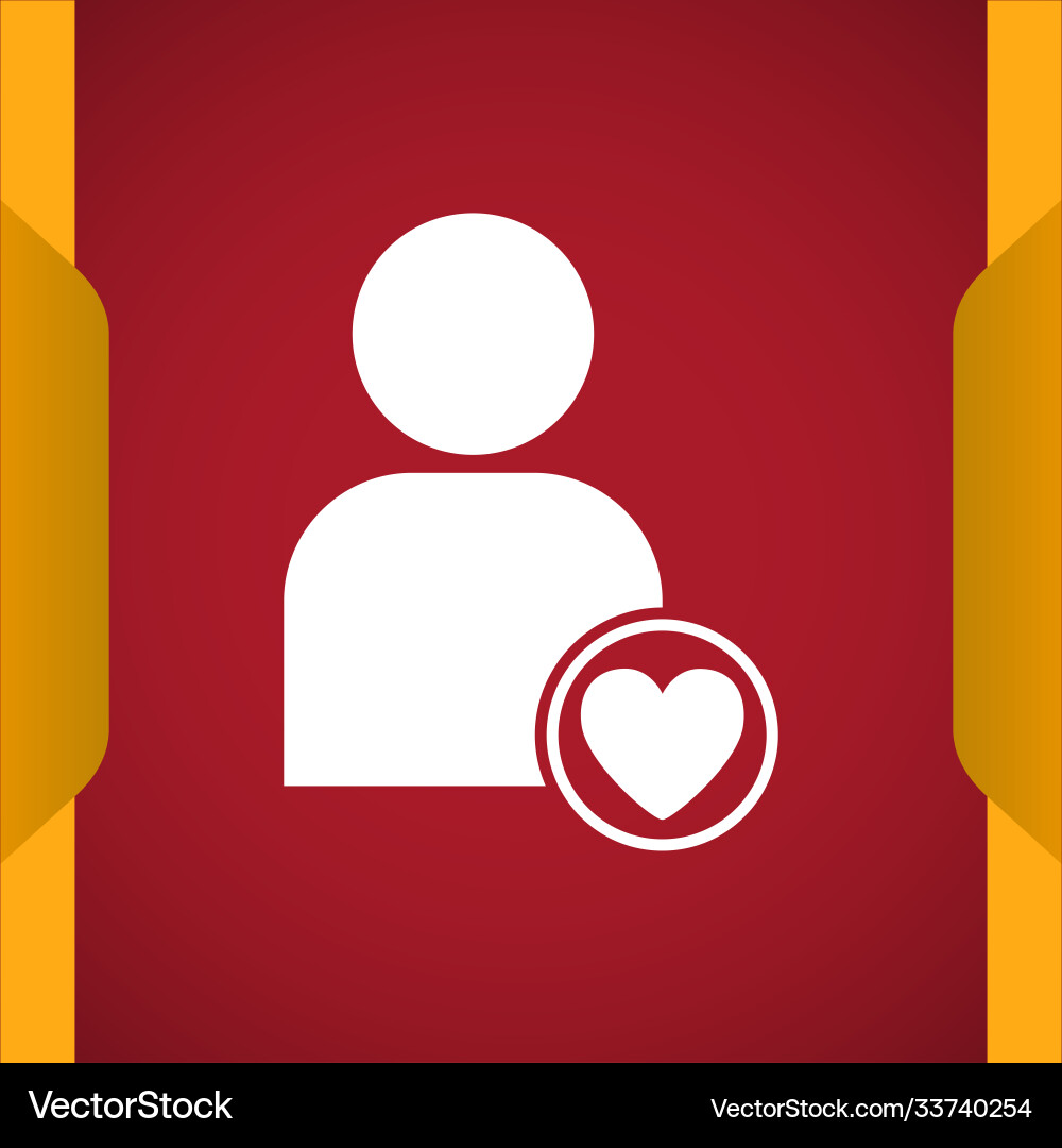 Favorite user icon for web and mobile vector image