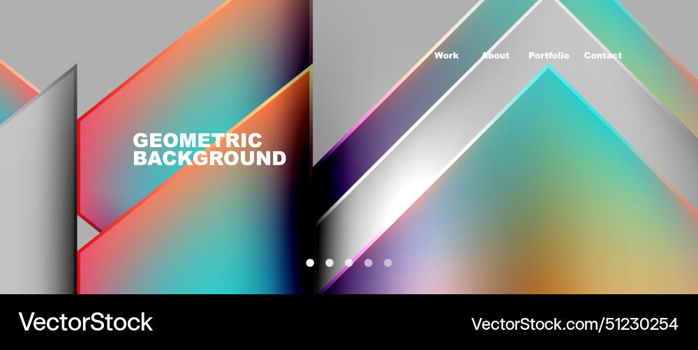 Gradient triangle geometric minimal wallpaper Vector Image