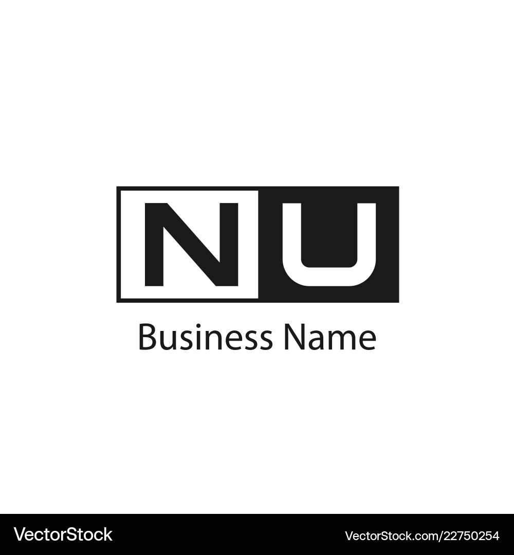 Initial letter nu logo template design Vector Image