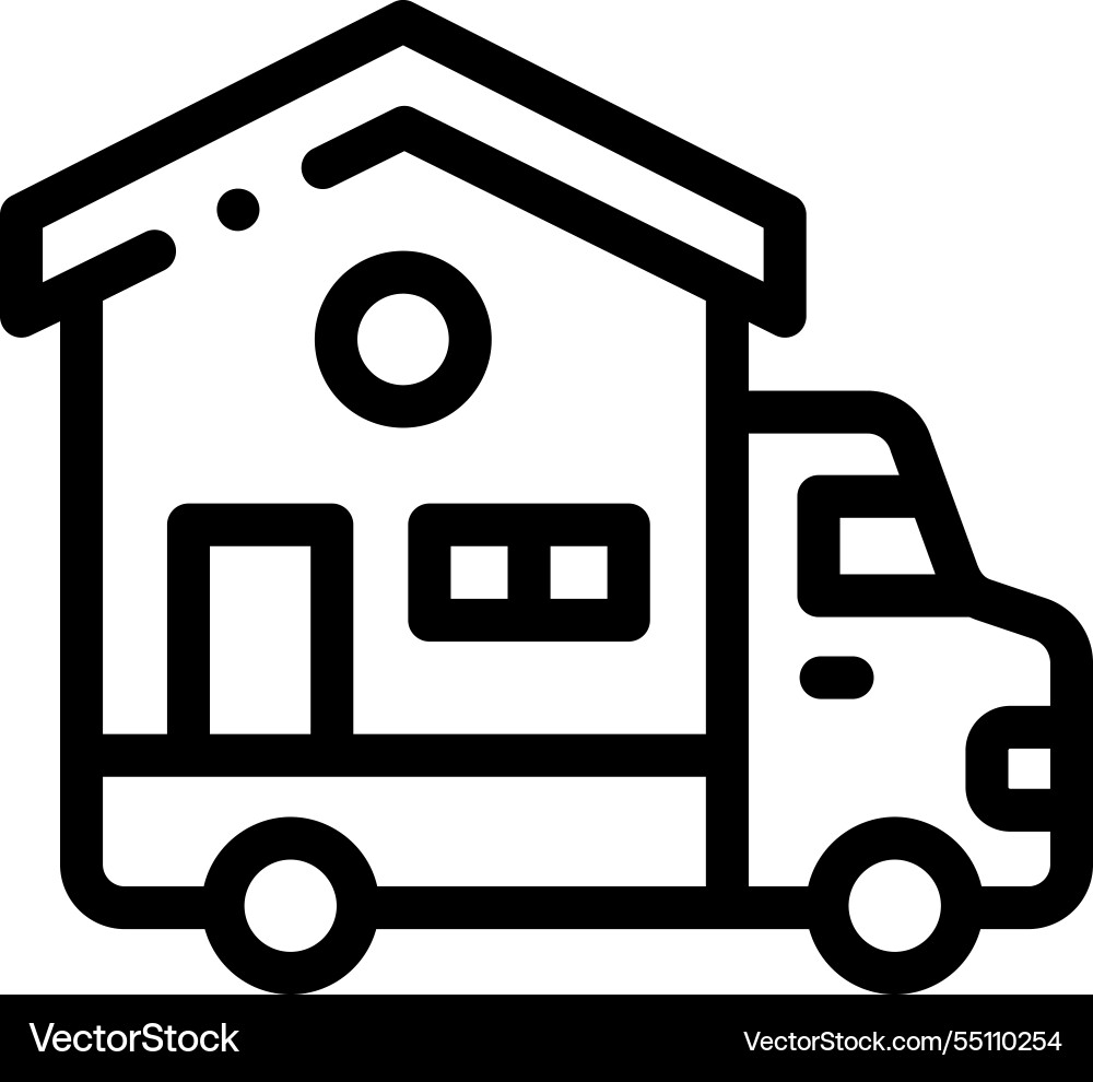 Moving icon thin linear style design isolated Moving icon thin linear style design isolated vector image