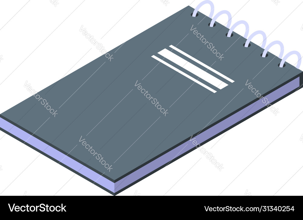 Notebook icon isometric style Notebook icon isometric style vector image