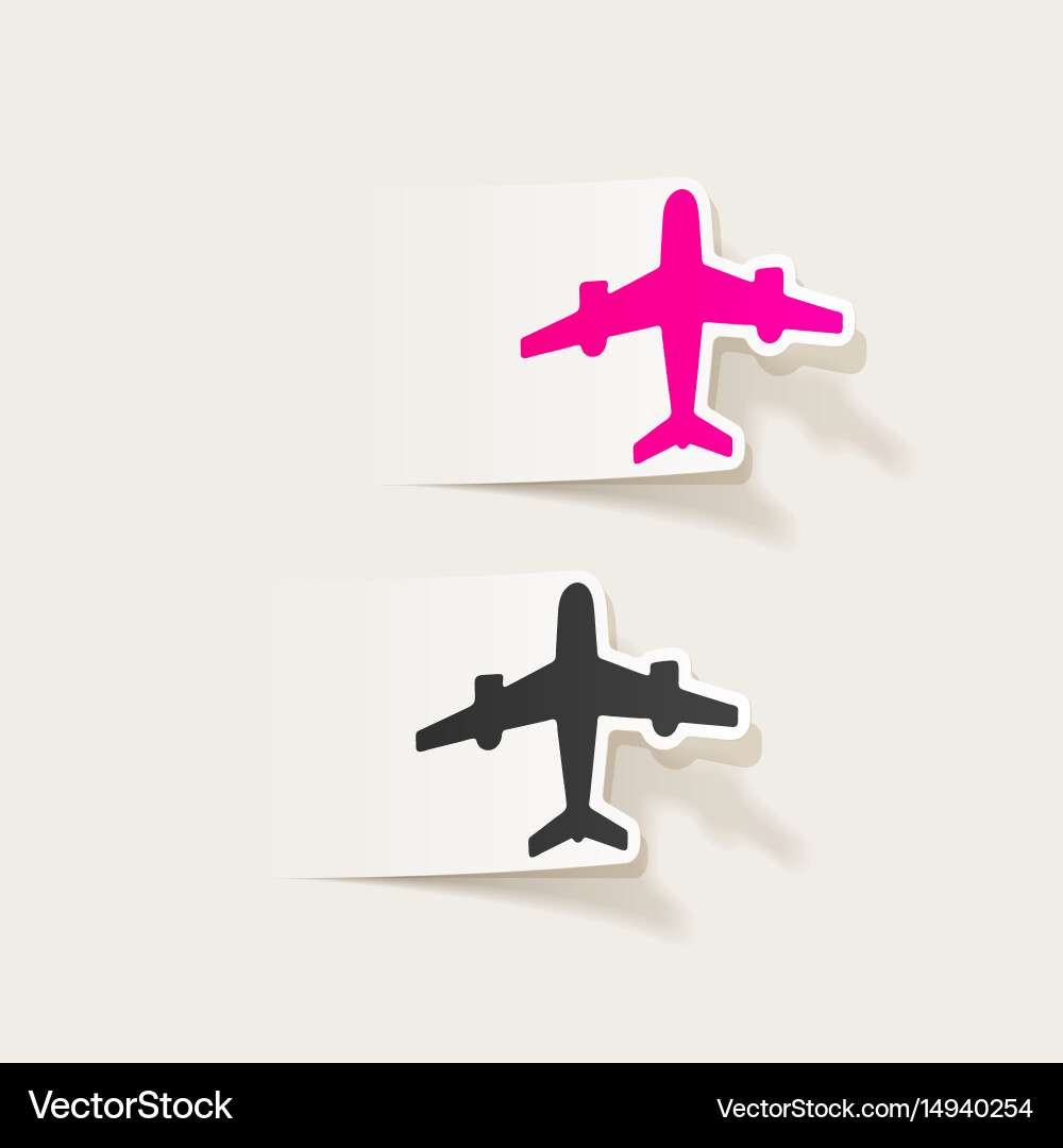 Realistic design element plane vector image