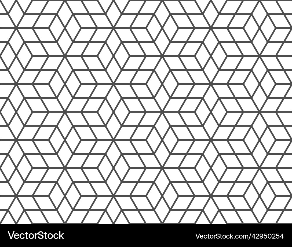 Seamless pattern of lines forming a cube Seamless pattern of lines forming a cube vector image