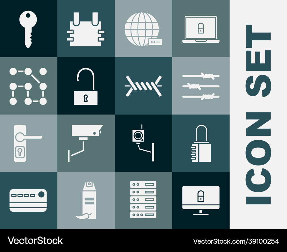 Set lock on computer monitor safe combination Set lock on computer monitor safe combination vector image