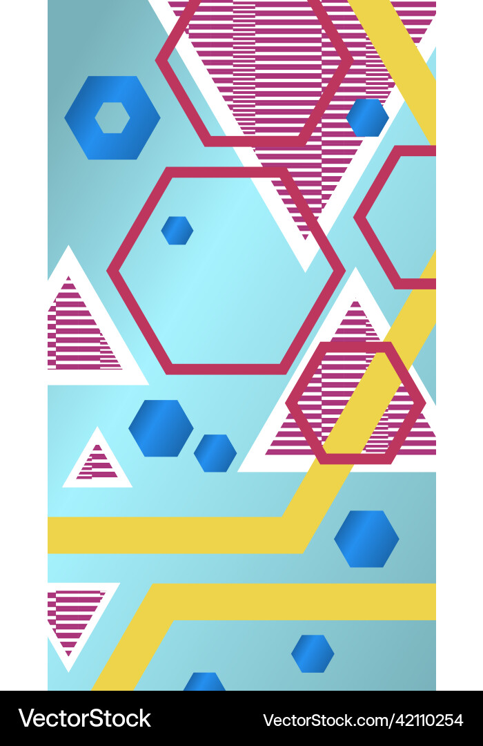 Stories background with hexagons and triagles Stories background with hexagons and triagles vector image