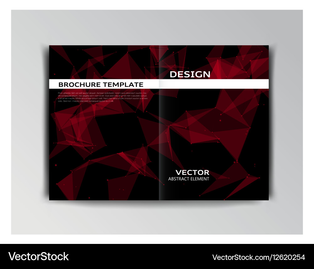 Template of brochure with abstract elements vector image