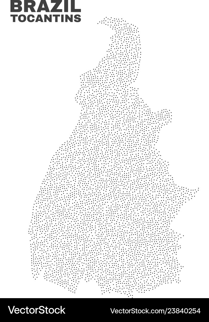 Tocantins state map of points Tocantins state map of points Vector Image
