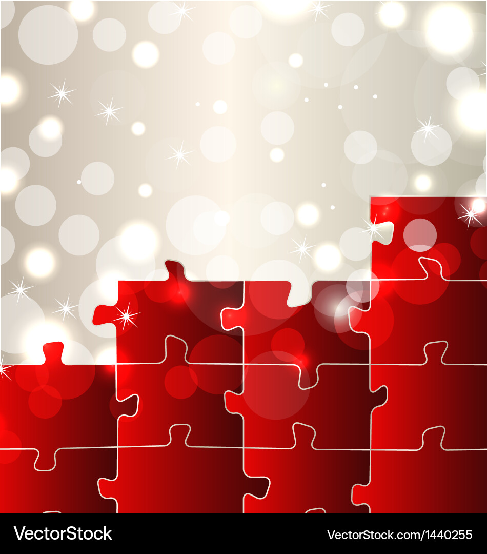 Abstract background with set puzzle pieces vector image