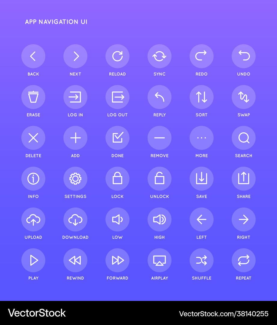 App-Steuersystem Benutzeroberfläche ui icon set App-Steuersystem Benutzeroberfläche ui icon set vektorbild