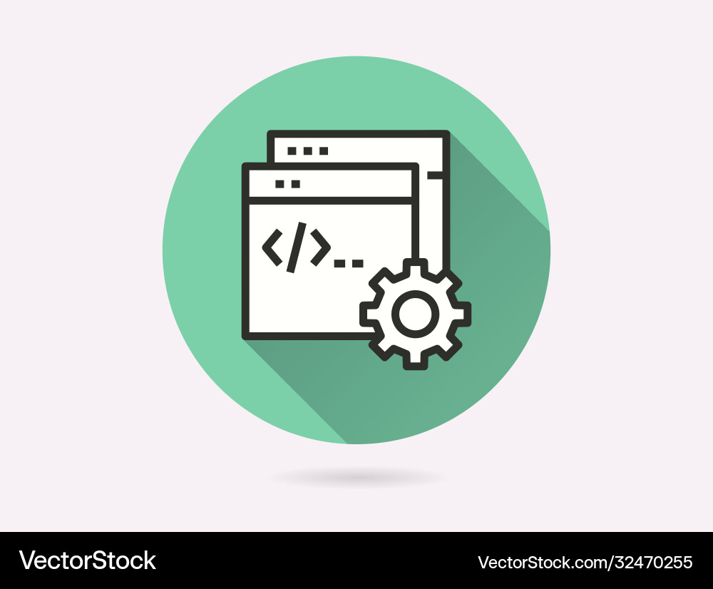 Application development icon for graphic and web Vector Image
