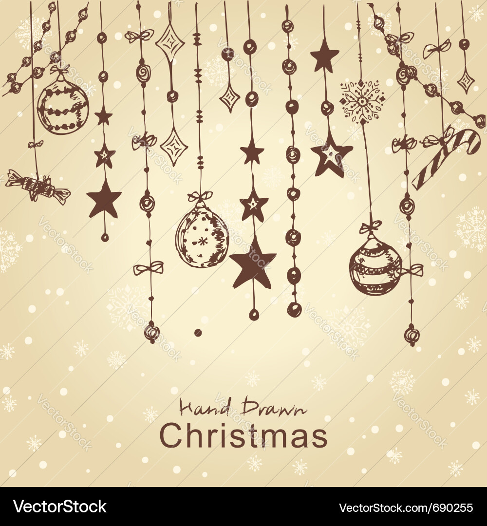 Christmas Decorations - Festive Winter Scene Vector Image