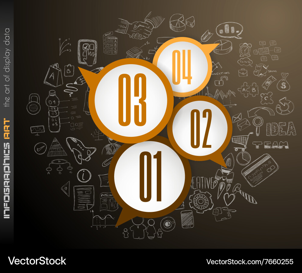 Clean infographic layout template for data vector image