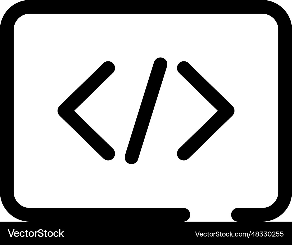 Coding icon Coding icon vector image